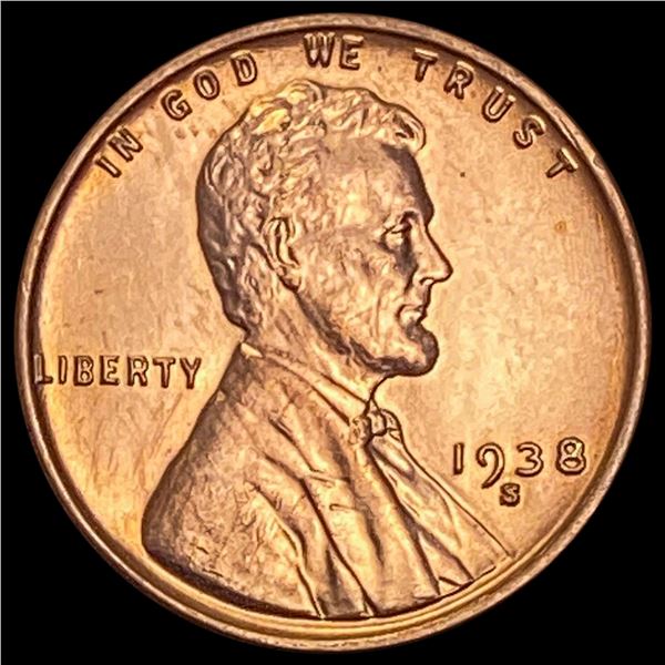 1938-S Lincoln Wheat Cent GEM BU