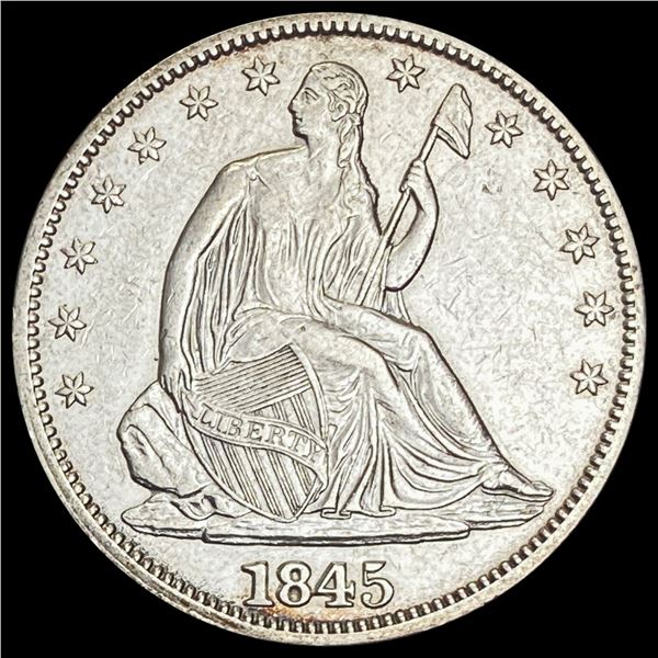 1845 Seated Liberty Half Dollar CLOSELY UNCIRCULATED