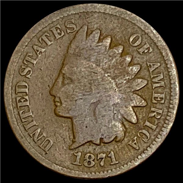1871 Indian Head Cent NICELY CIRCULATED