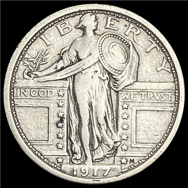 1917 T1 Standing Liberty Quarter LIGHTLY CIRCULATED