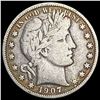 Image 1 : 1907 Barber Half Dollar LIGHTLY CIRCULATED