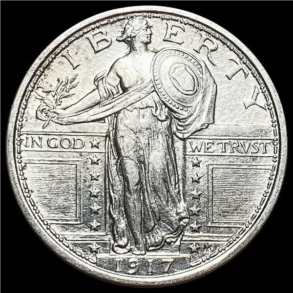 1917 T1Standing Liberty Quarter CHOICE BU
