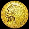 Image 1 : 1914-D Indian Head $2.50 Gold Quarter Eagl CLOSELY U