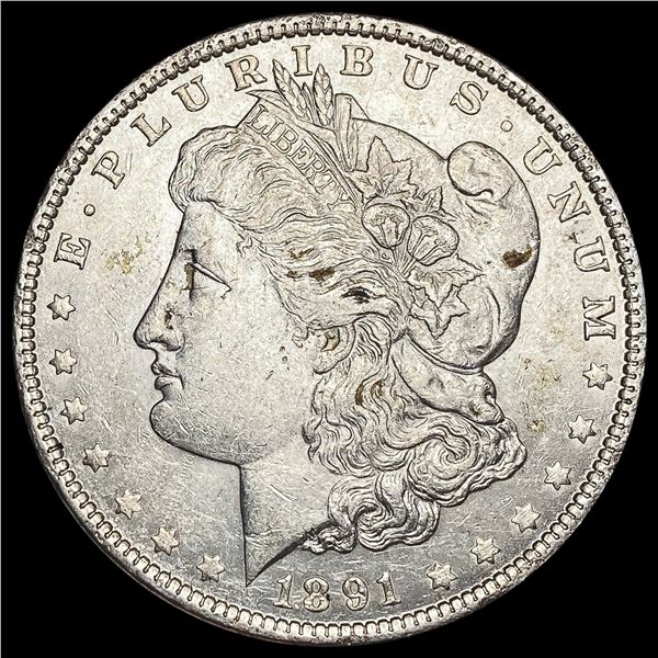 1891 Morgan Silver Dollar CLOSELY UNCIRCULATED