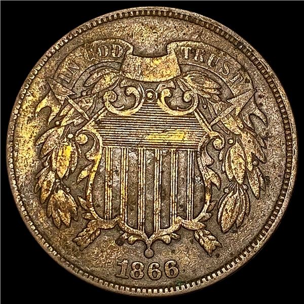 1866 Two-Cent Piece CLOSELY UNCIRCULATED