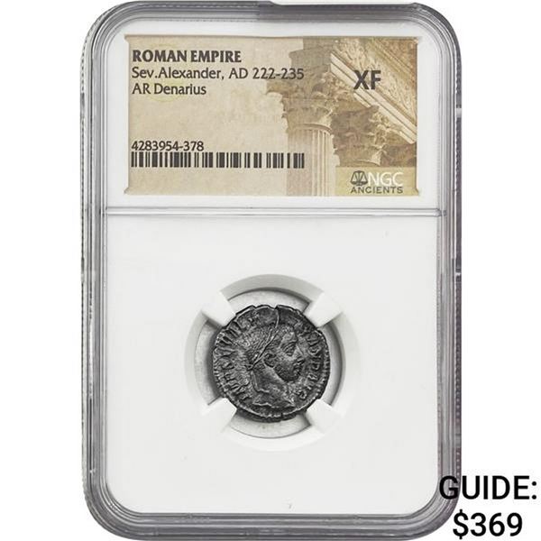 Roman Sev. Alexander, AD 222-235 Silver Denarius NGC