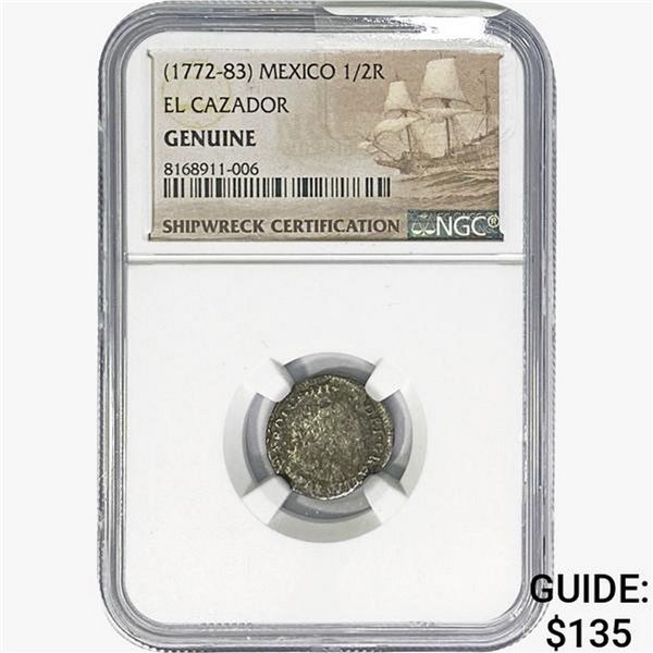 [1772-83] Mexico 1/2 Real El Cazador NGC Genuine