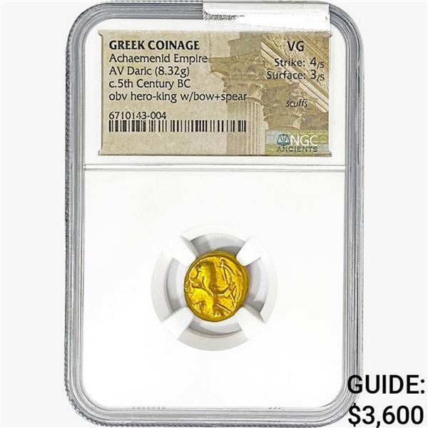 Greek Achaemanid Empire Gold Daric c.5th cent. BC NGC VG