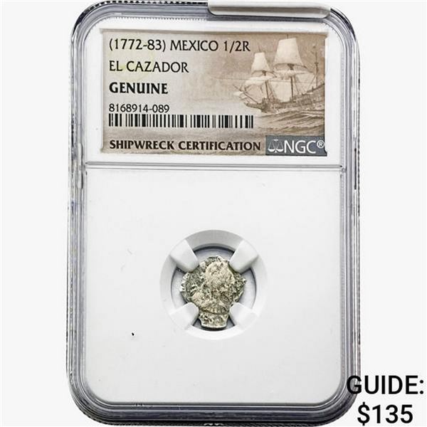 [1772-83] Mexico 1/2R El Cazador NGC Genuine