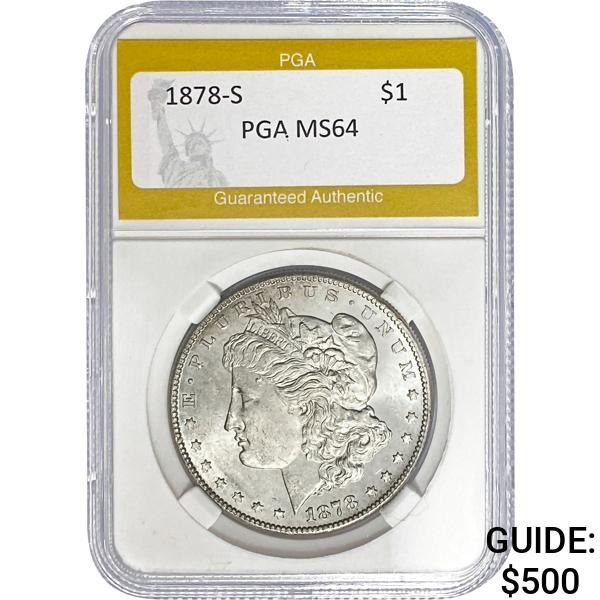 1878-S Morgan Dollar PGA MS64
