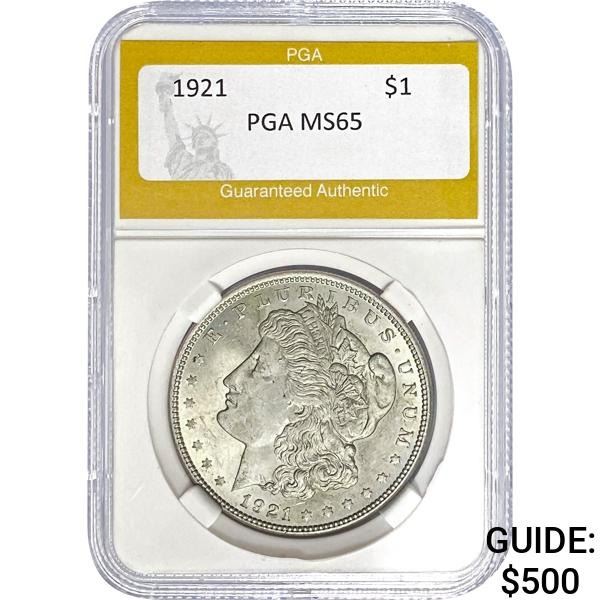 1921 Morgan Silver Dollar PGA MS65