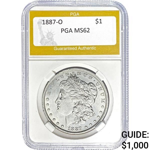1887-O Morgan Silver Dollar PGA MS62