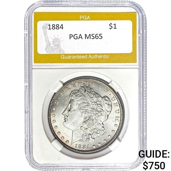 1884 Morgan Silver Dollar PGA MS65