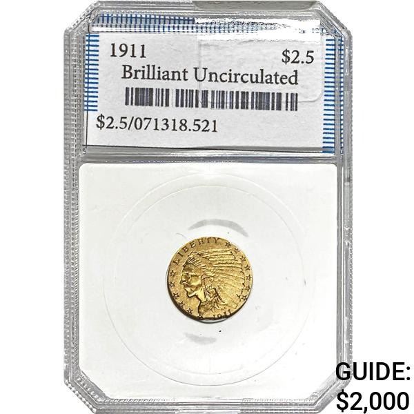 1911 Indian Head $2.5 Gold Quarter Eagle