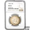 Image 1 : 1950 Franklin Half Dollar NGC MS64