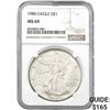 1986 American Silver Eagle NGC MS69