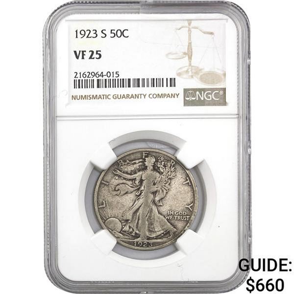 1923-S Walking Liberty Half Dollar NGC V