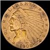 1908 Indian Head Quarter Eagle LIGHTLY CIRCULATED