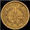 Image 2 : 1854 $1 Liberty Head Gold Dollar CLOSELY UNCIRCULATED