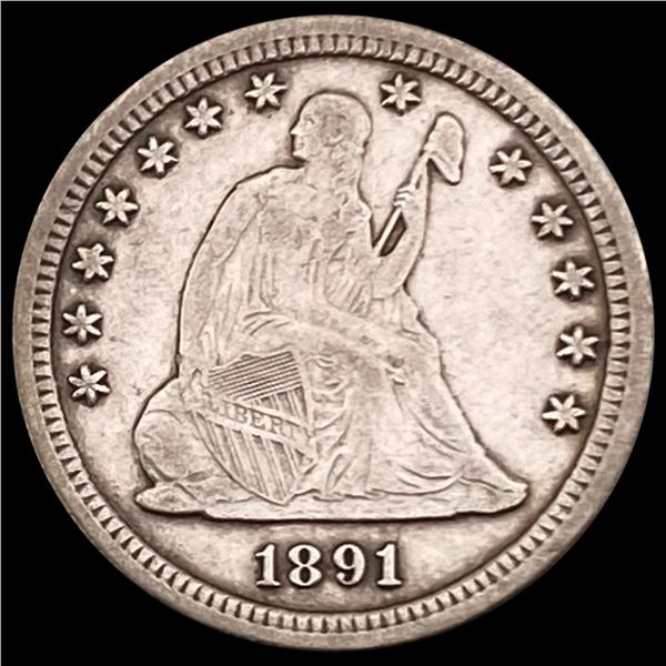 1891-S Seated Liberty Quarter CLOSELY UNCIRCULATED