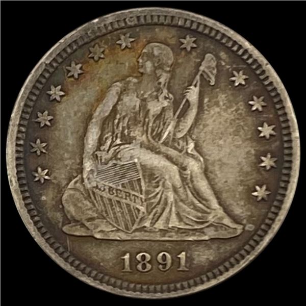 1891 Seated Liberty Quarter NEARLY UNCIRCULATED