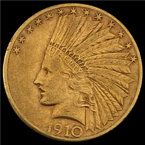 1910-S Indian Head Eagle $10 LIGHTLY CIRCULATED