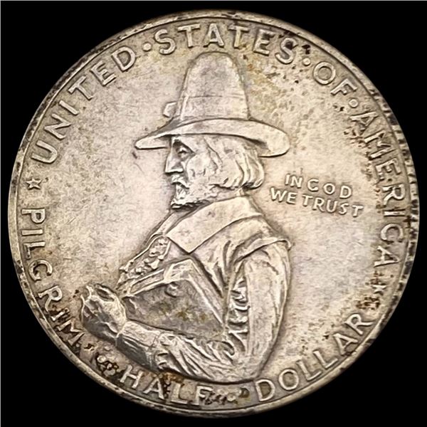 1920 Pilgrim Tercentenary Half Dollar CHOICE AU