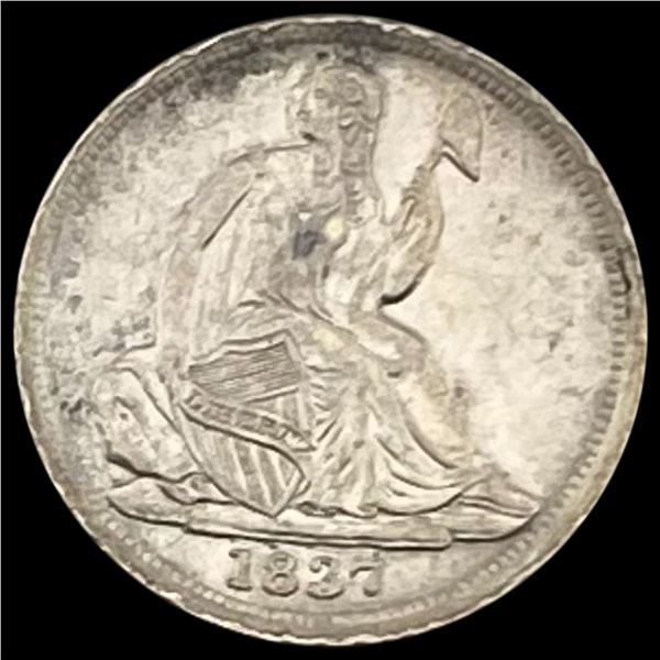 1837 Seated Liberty Half Dime CLOSELY UNCIRCULATED