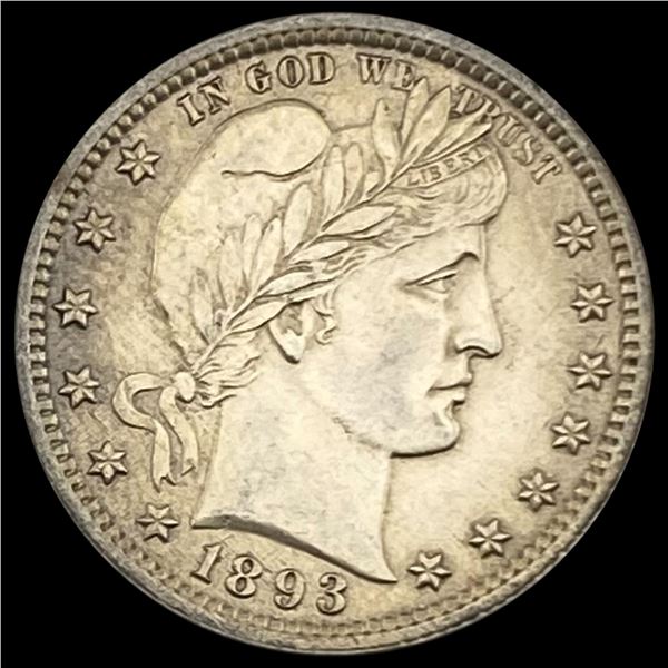 1893 Barber Quarter CHOICE BU
