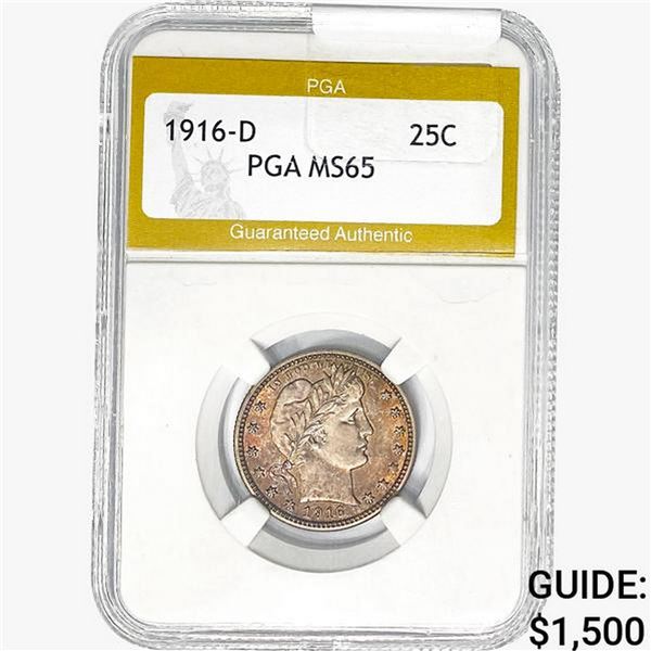 1916-D Barber Quarter PGA MS65