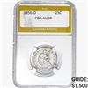 1856-O Seated Liberty Quarter PGA AU58