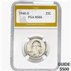 1940-D Washington Silver Quarter PGA MS66