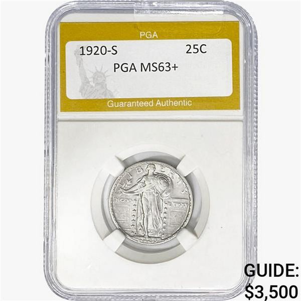 1920-S Standing Liberty Quarter PGA MS63+