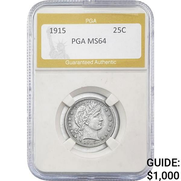 1915 Barber Quarter PGA MS64