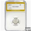 Image 1 : 1837 Seated Liberty Half Dime PGA MS64