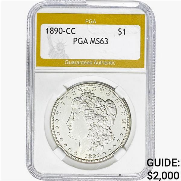 1890-CC Morgan Silver Dollar PGA MS63