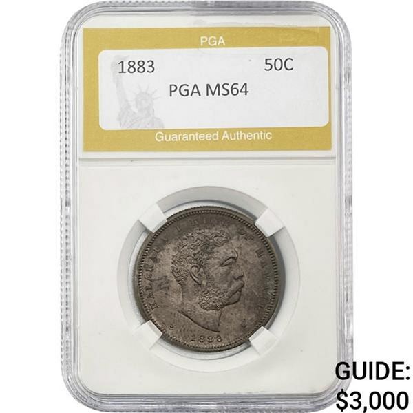 1883 Kingdom of Hawaii Half Dollar PGA MS64