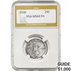 1930 Standing Liberty Quarter PGA MS64 FH