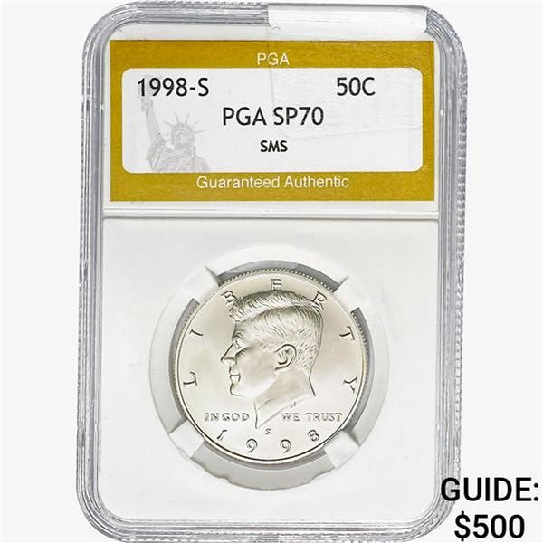 1998-S Kennedy Half Dollar PGA SP70 SMS