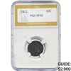 1821 Capped Bust Dime PGA XF45