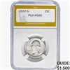 1937-S Washington Silver Quarter PGA MS66