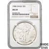 Image 1 : 1986 American Silver Eagle NGC MS69