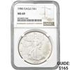 Image 1 : 1986 American Silver Eagle NGC MS69
