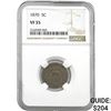 Image 1 : 1870 Shield Nickel NGC VF35