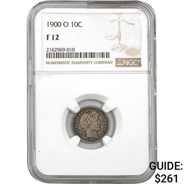 1900-O Barber Dime NGC F12