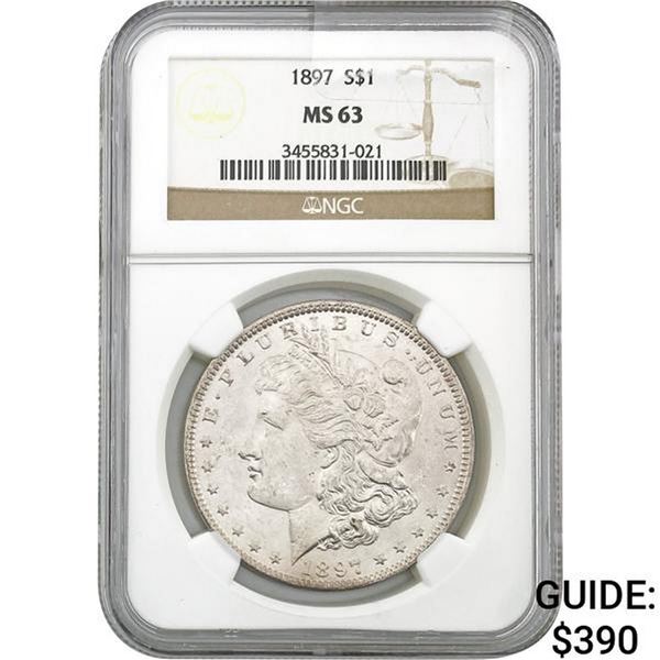 1897 Morgan Silver Dollar NGC MS63