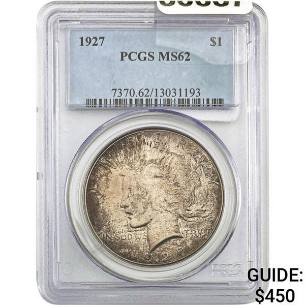 1927 Peace Dollar PCGS MS62