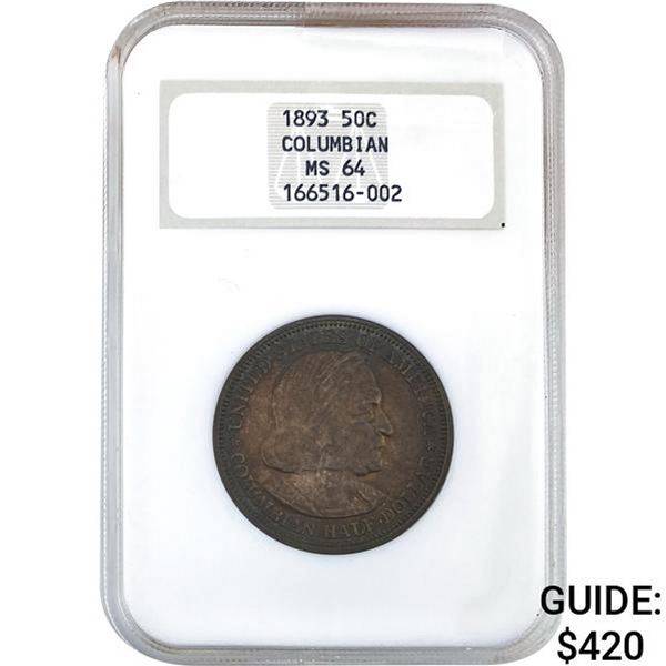 1893 Columbian Half Dollar GSA MS64
