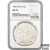 1986 American Silver Eagle NGC MS69