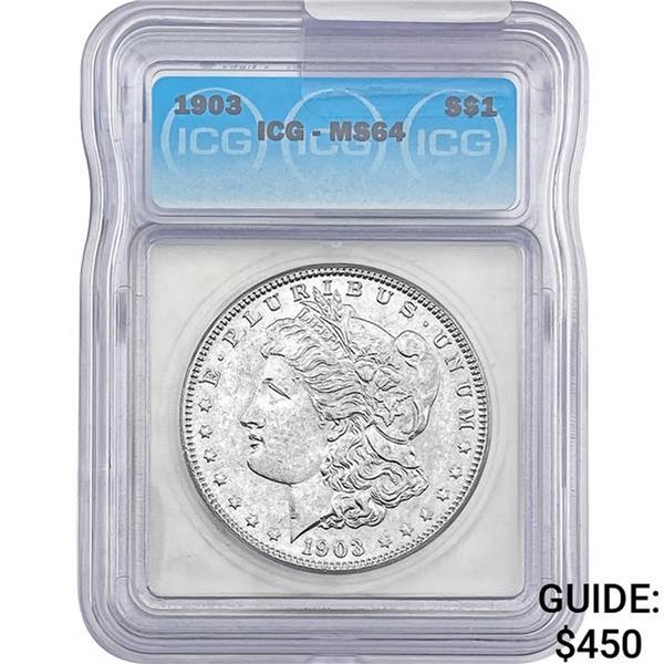 1903 Morgan Silver Dollar ICG MS64